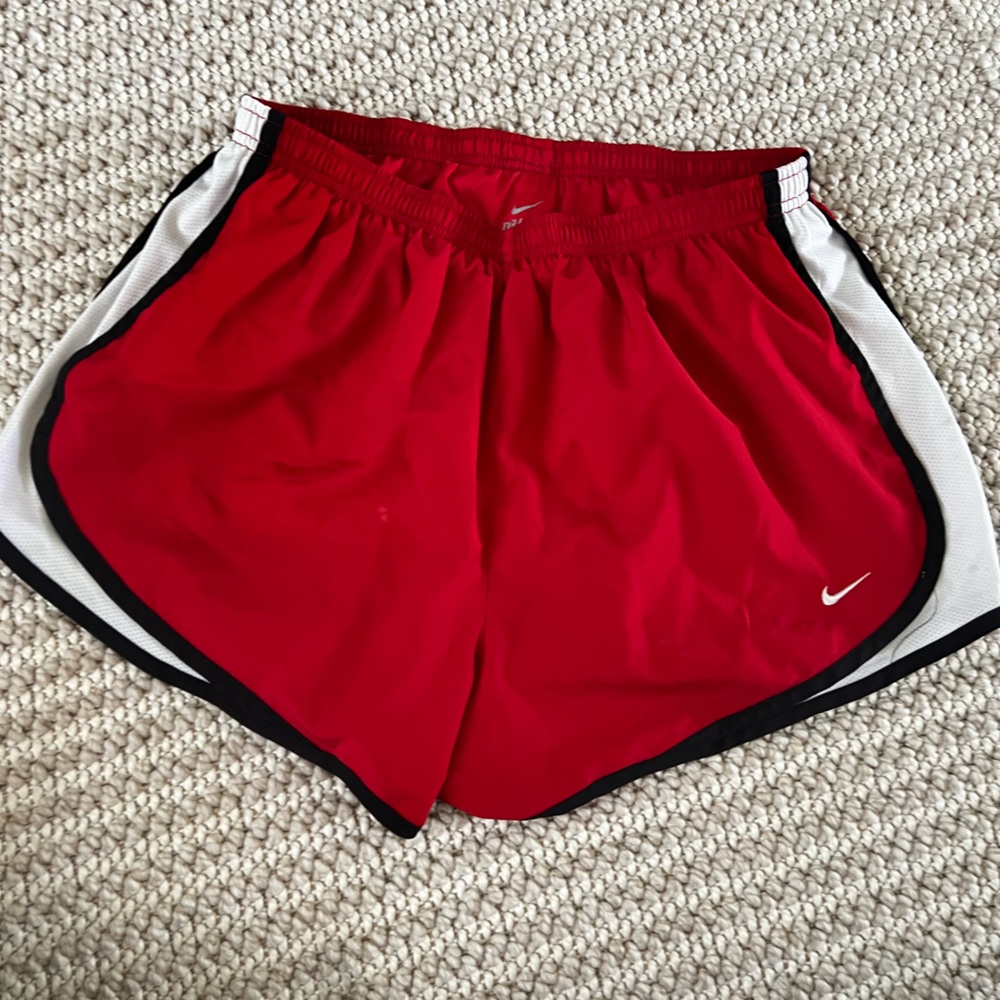 Nike Red and White Shorts